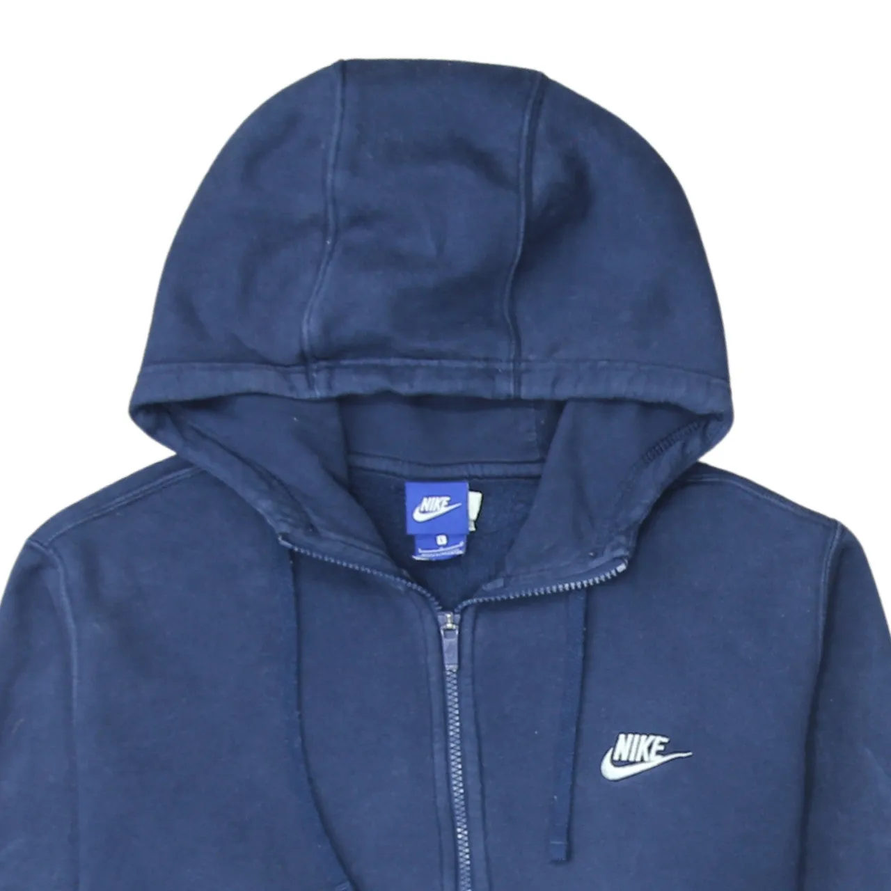 Nike 90's Swoosh Full Zip Up Hoodie Large Navy Blue sold by Vintage Club product image thumbnail 3