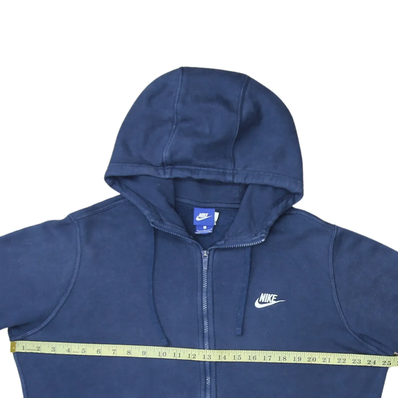 Nike 90's Swoosh Full Zip Up Hoodie Large Navy Blue sold by Vintage Club product image thumbnail 5