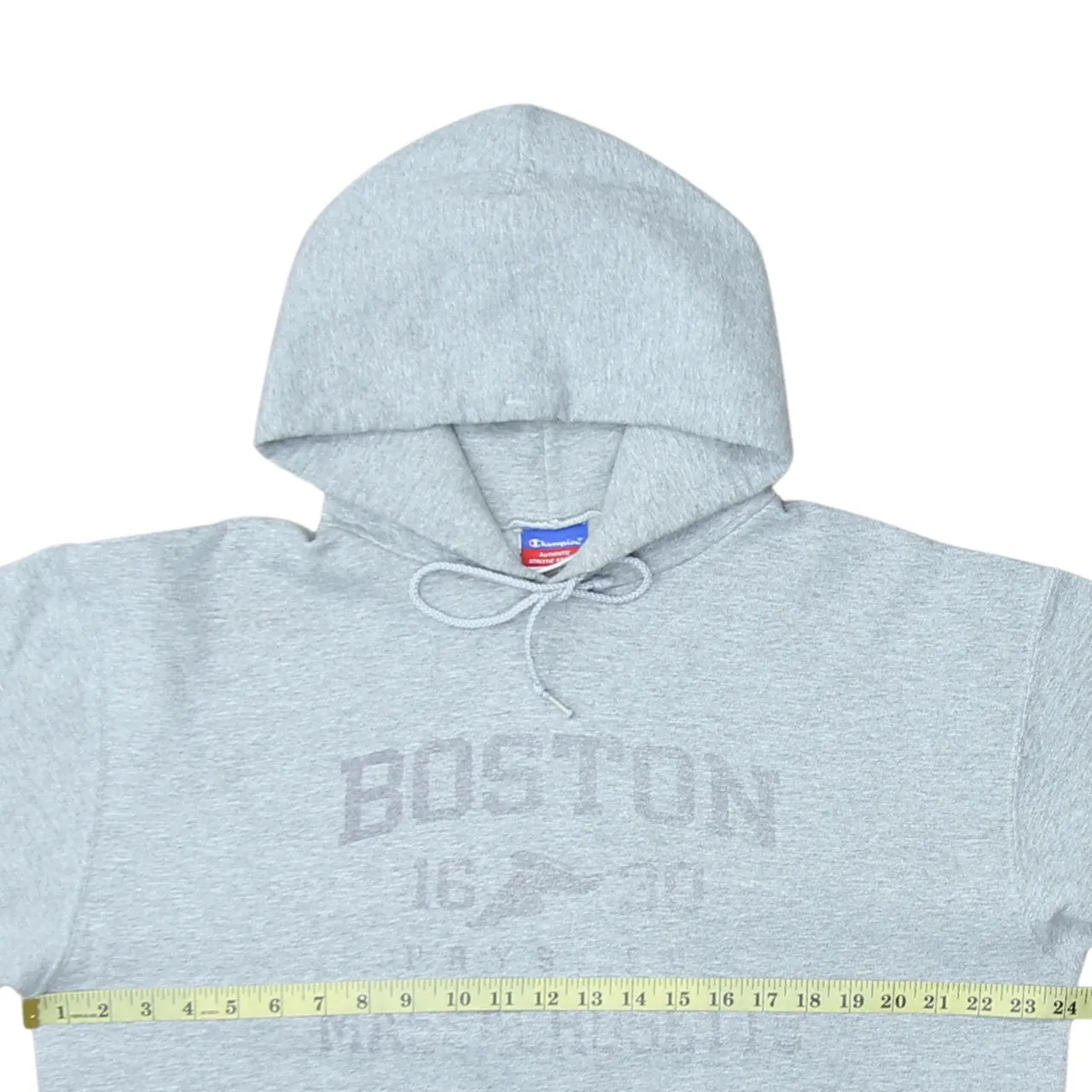 Champion 90's Drawstring Pockets Pullover Hoodie Large Grey sold by Vintage Club product image thumbnail 5