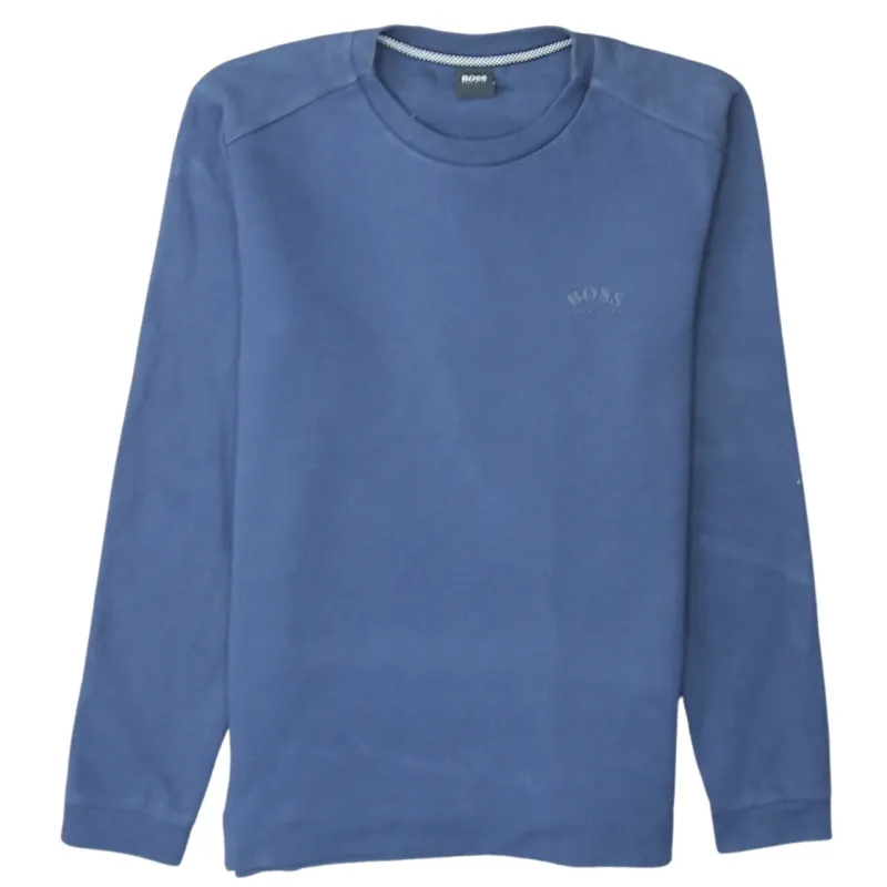 HUGO BOSS 90's Lightweight Crew Neck Sweatshirt Medium Navy Blue sold by Vintage Club