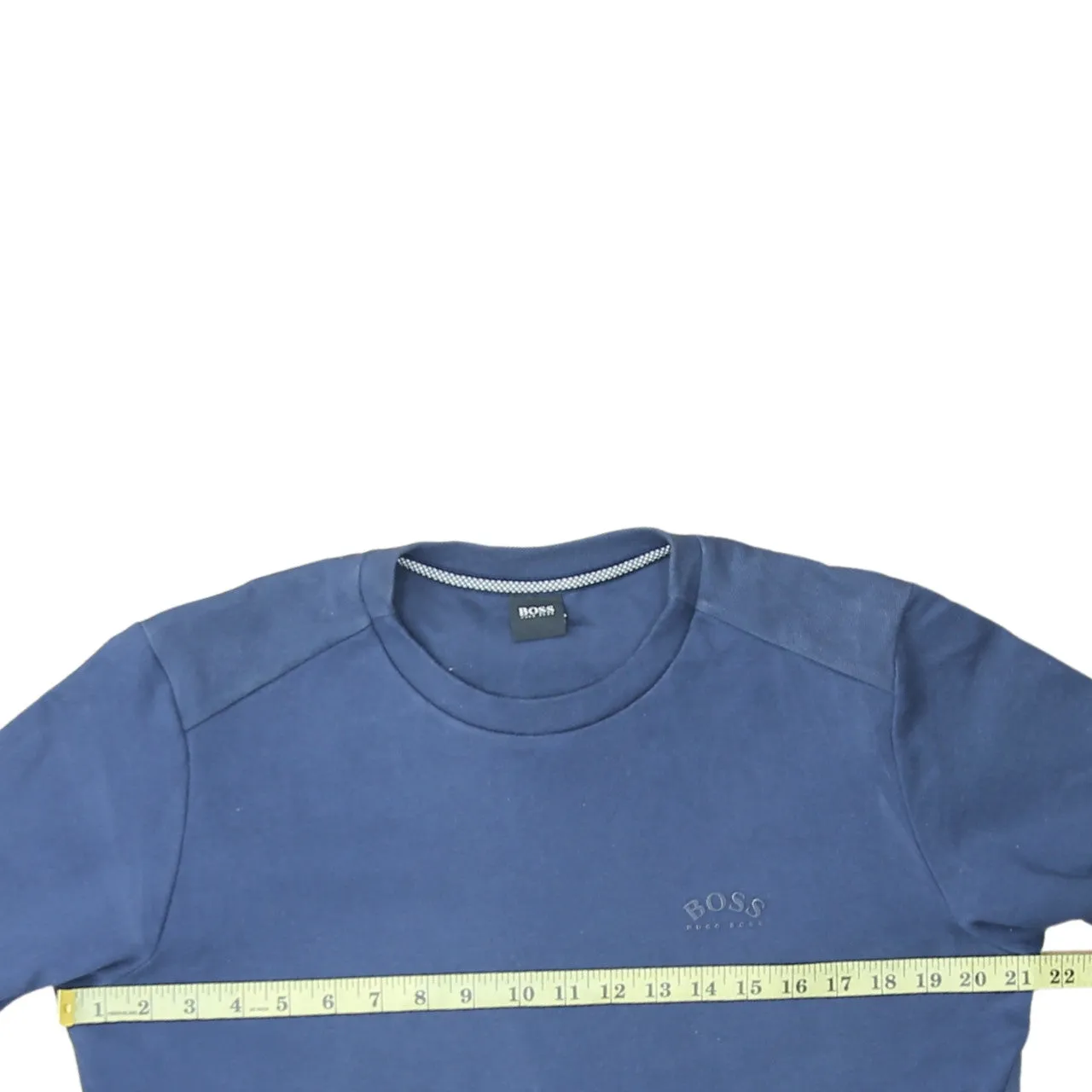 HUGO BOSS 90's Lightweight Crew Neck Sweatshirt Medium Navy Blue sold by Vintage Club product image thumbnail 5