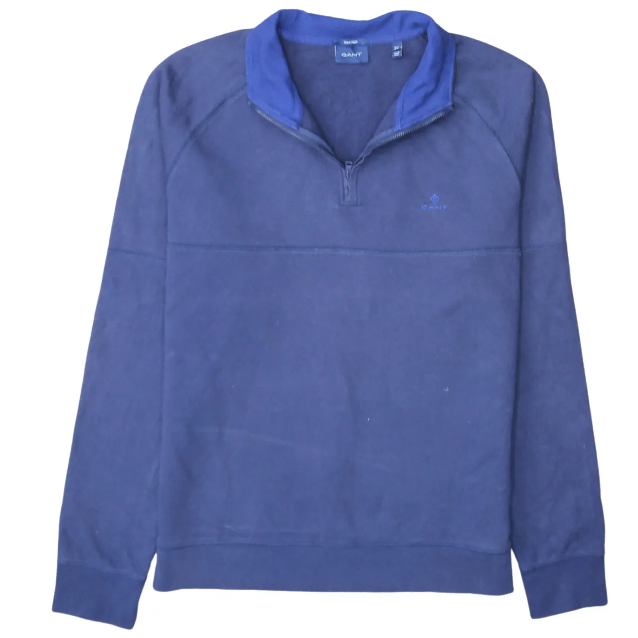 GANT Navy Blue Quarter Zip Sweatshirt Women's 2XL Embroidered Chest Logo Funnel Neck Pullover sold by Vintage Club