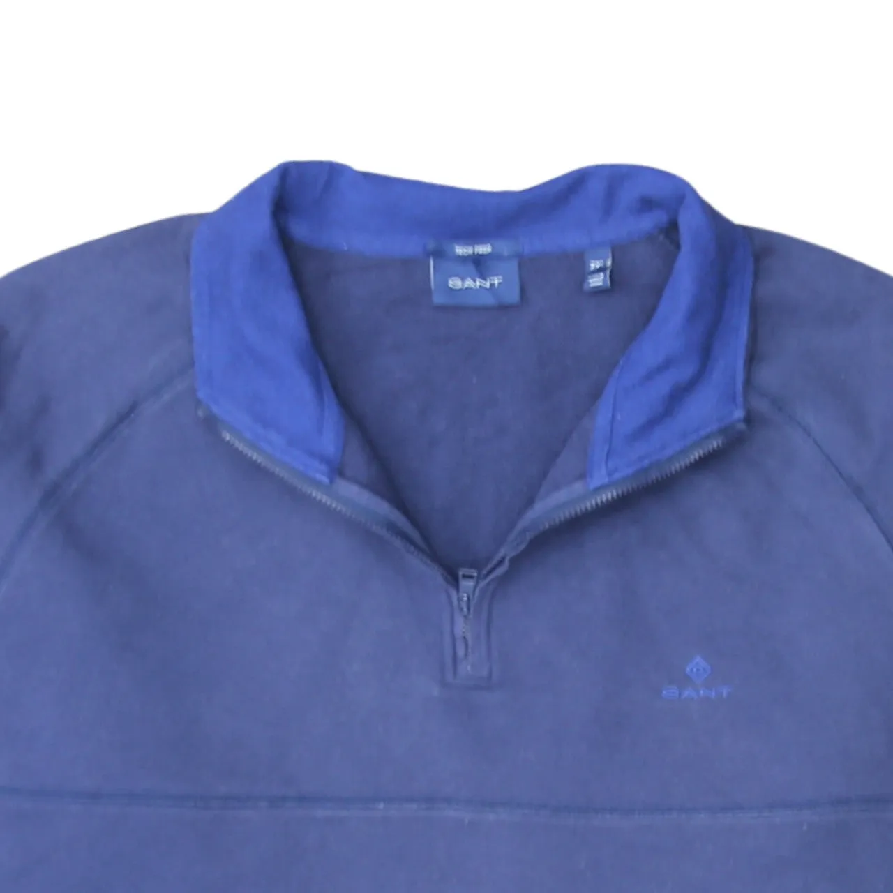 GANT Navy Blue Quarter Zip Sweatshirt Women's 2XL Embroidered Chest Logo Funnel Neck Pullover sold by Vintage Club product image thumbnail 3