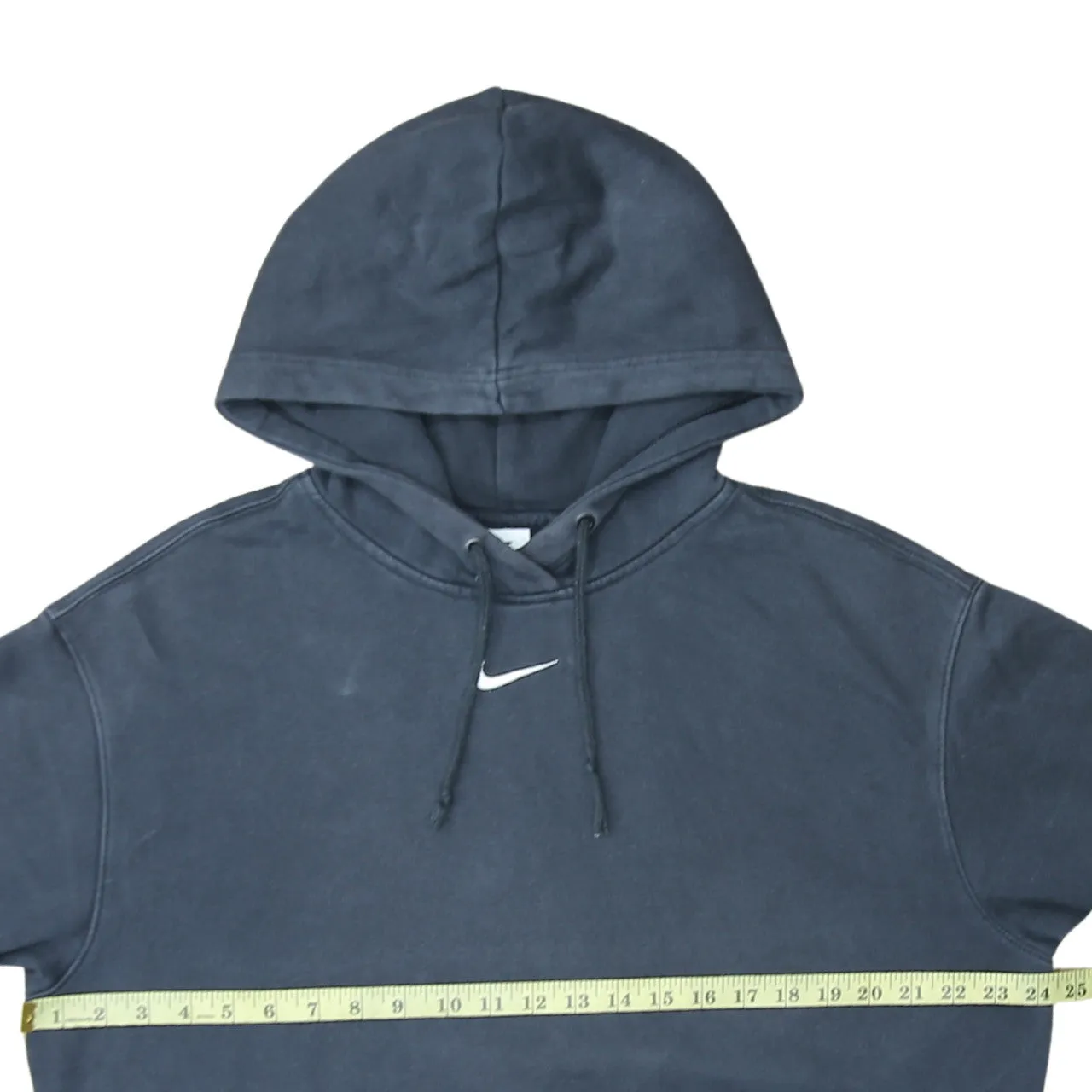 Nike 90's Center Middle Swoosh Pullover Hoodie Small Black sold by Vintage Club product image thumbnail 5