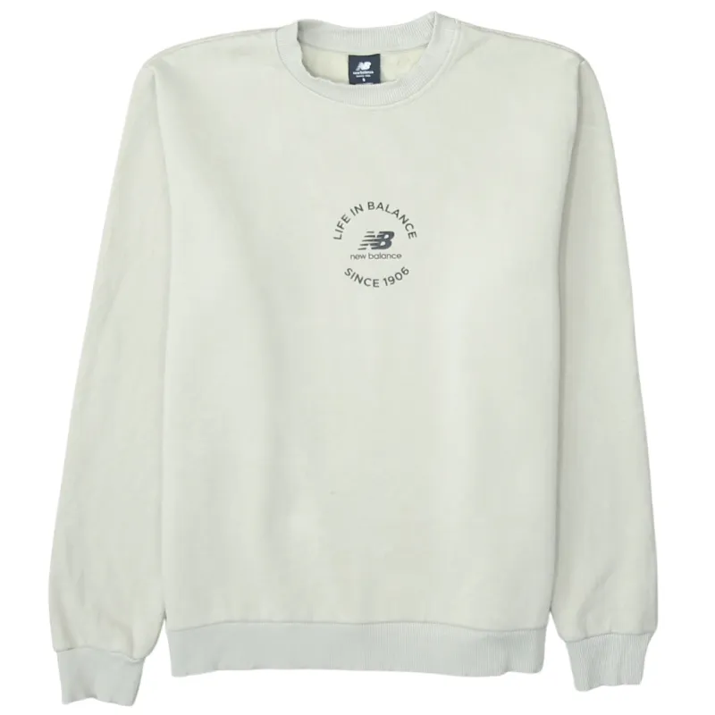 New Balance 90's Lightweight Crew Neck Sweatshirt Small Beige Cream sold by Vintage Club