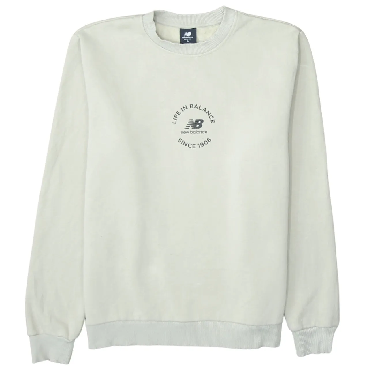 New Balance 90's Lightweight Crew Neck Sweatshirt Small Beige Cream sold by Vintage Club