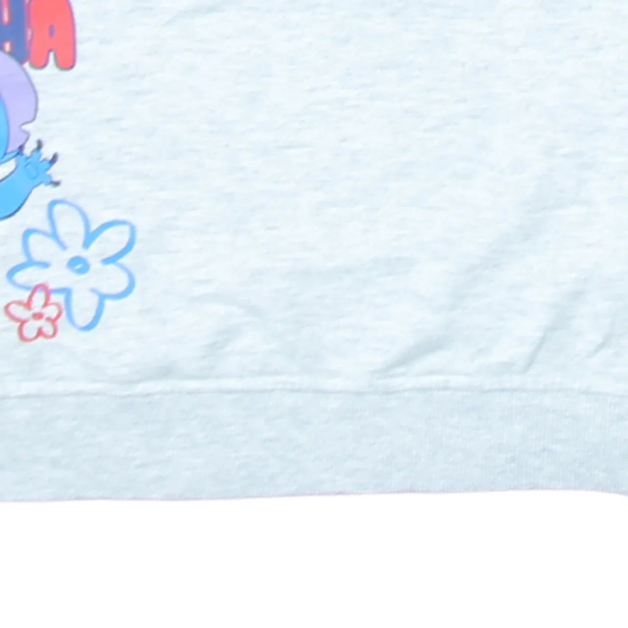 Disney Light Grey Sweatshirt Women's Large Printed Stitch Graphic Crewneck Pullover Top sold by Vintage Club product image thumbnail 4