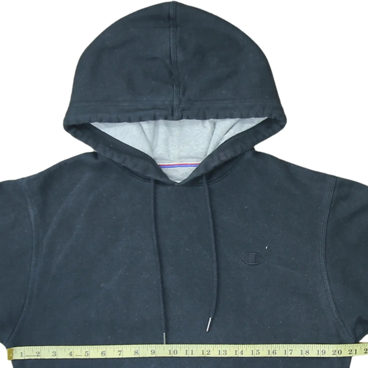 Champion Black Hoodie Men's Small Embroidered Logo Front Pocket Pullover Sweatshirt sold by Vintage Club product image thumbnail 5