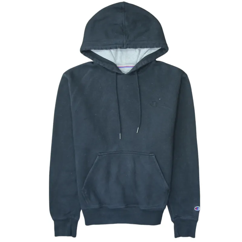 Champion 90's Drawstring Pockets Pullover Hoodie Small Black sold by Vintage Club