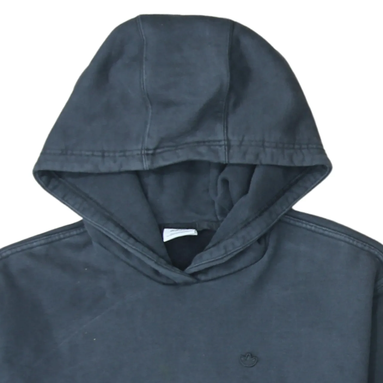 Adidas Faded Black Hoodie Men's Large Small Trefoil Logo Front Pocket Pullover Sweatshirt sold by Vintage Club product image thumbnail 3