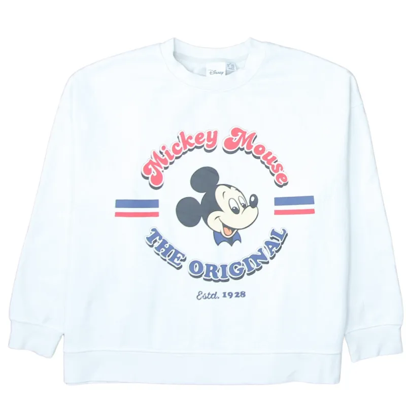 Disney 90's Mickey Mouse Crew Neck Sweatshirt XLarge White sold by Vintage Club