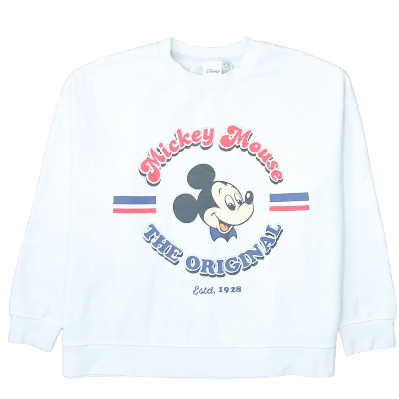 Disney 90's Mickey Mouse Crew Neck Sweatshirt XLarge White sold by Vintage Club