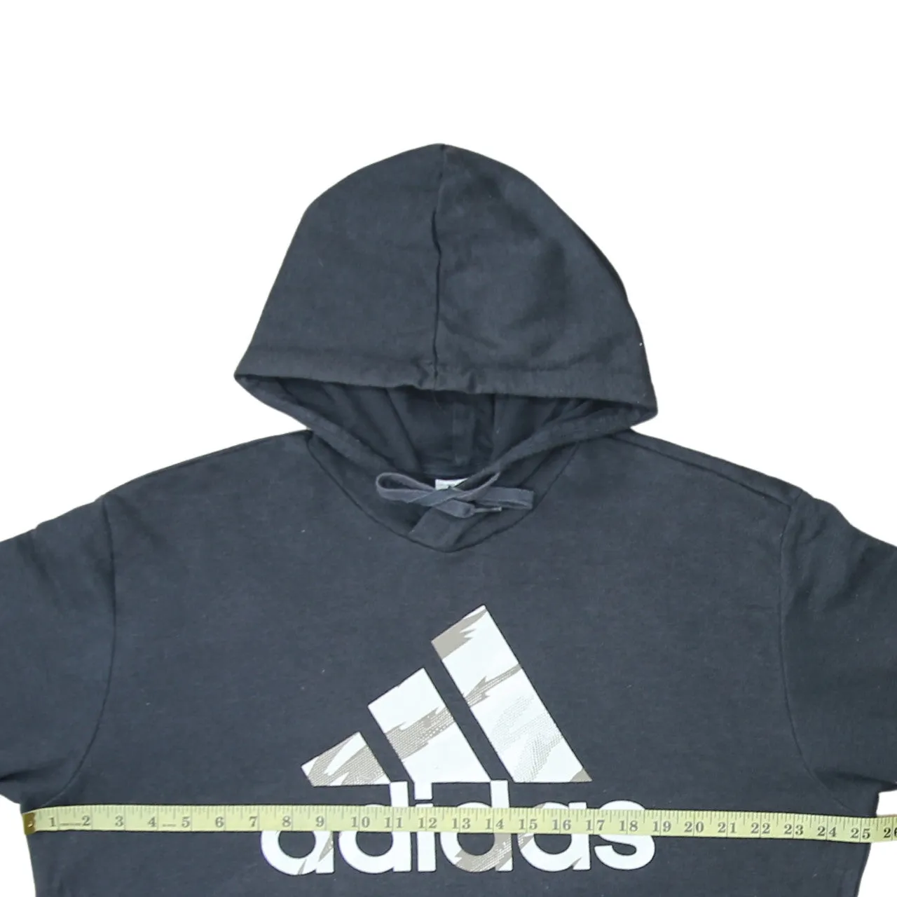 Adidas 90's Spellout Pullover Hoodie Large Black sold by Vintage Club product image thumbnail 5