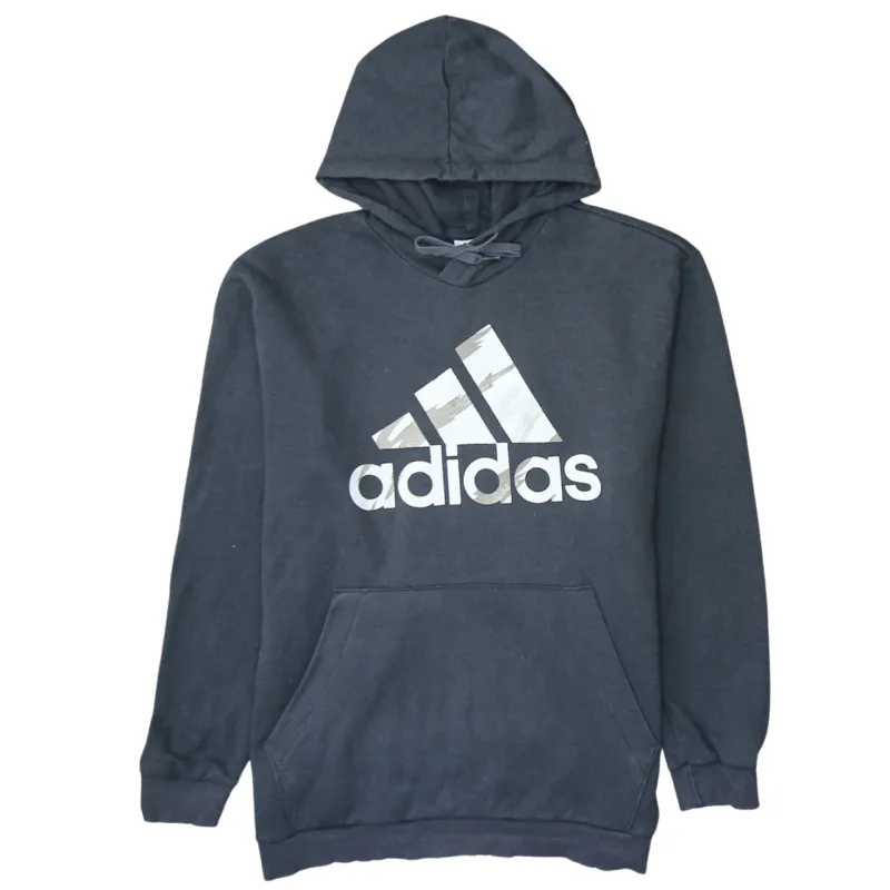 Adidas 90's Spellout Pullover Hoodie Large Black sold by Vintage Club