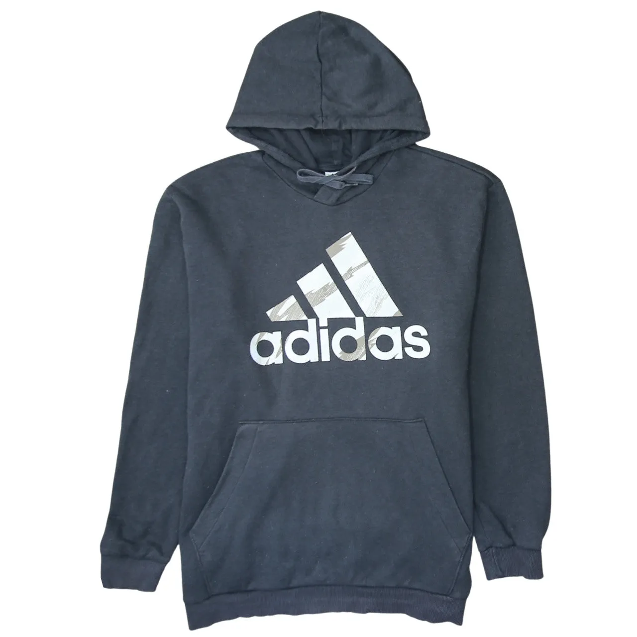 Adidas 90's Spellout Pullover Hoodie Large Black sold by Vintage Club