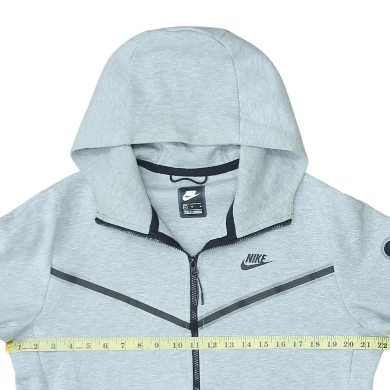 Nike 90's Swoosh Full Zip Up Hoodie Medium Grey sold by Vintage Club product image thumbnail 5