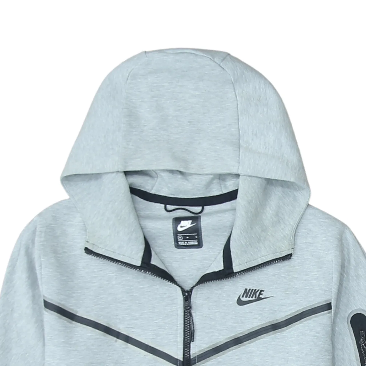 Nike 90's Swoosh Full Zip Up Hoodie Medium Grey sold by Vintage Club product image thumbnail 3