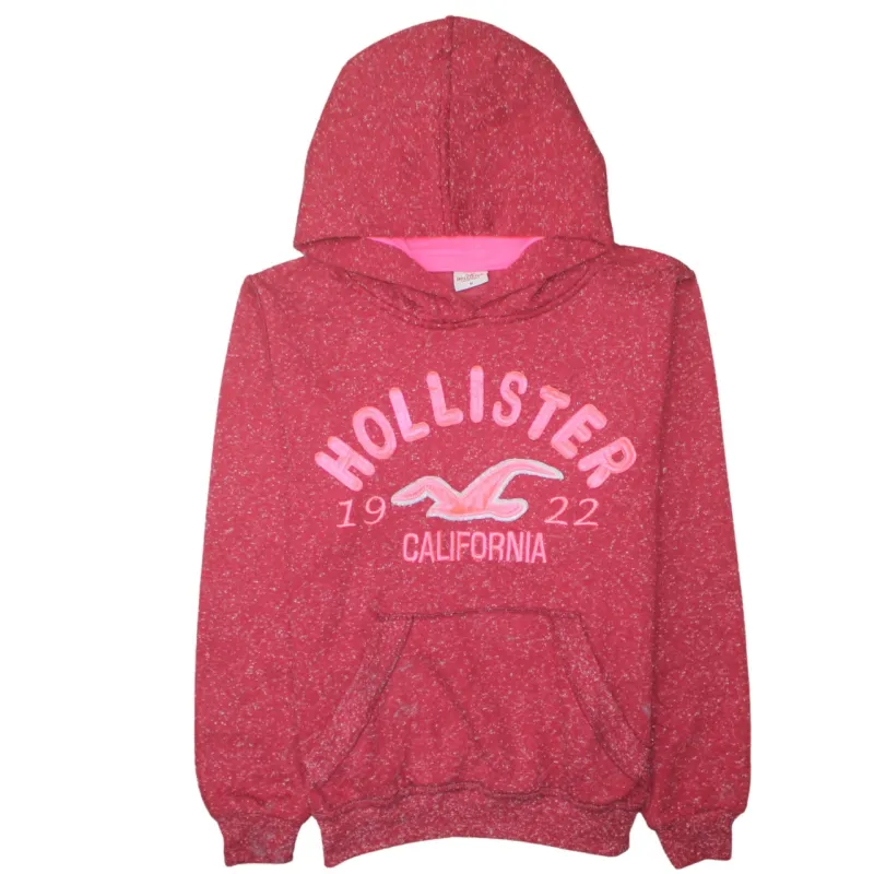 Hollister 90's Spellout Pullover Hoodie Medium Red sold by Vintage Club