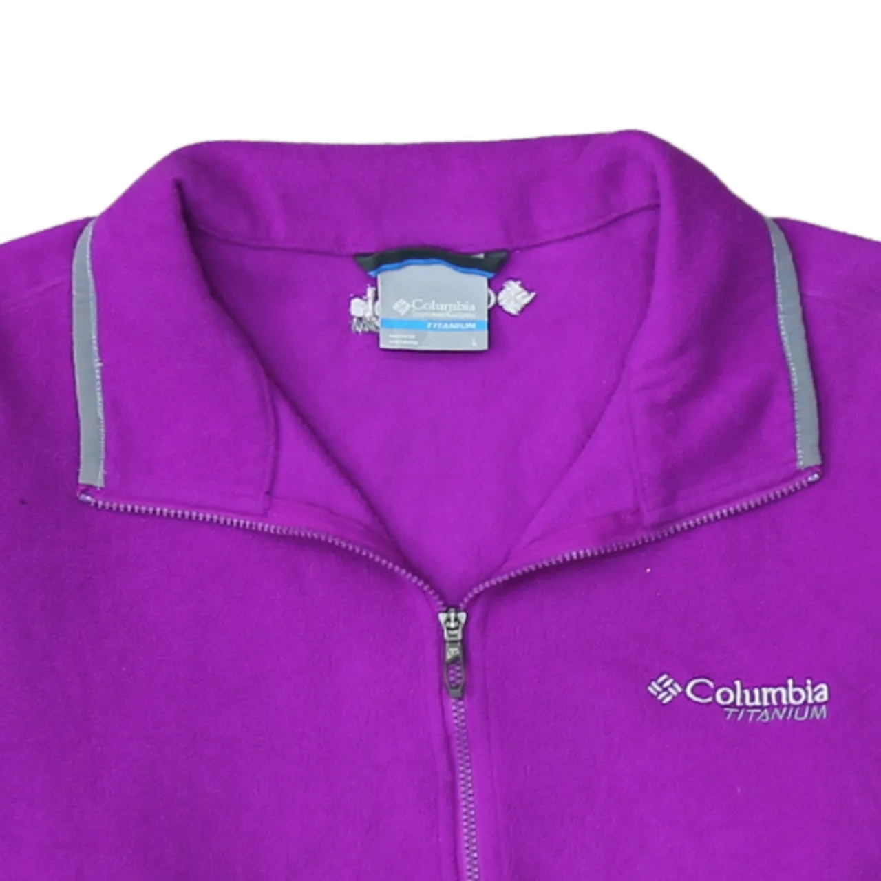 Columbia 90's Hiking Warm Quarter Zip Fleece Jumper Large Purple sold by Vintage Club product image thumbnail 3