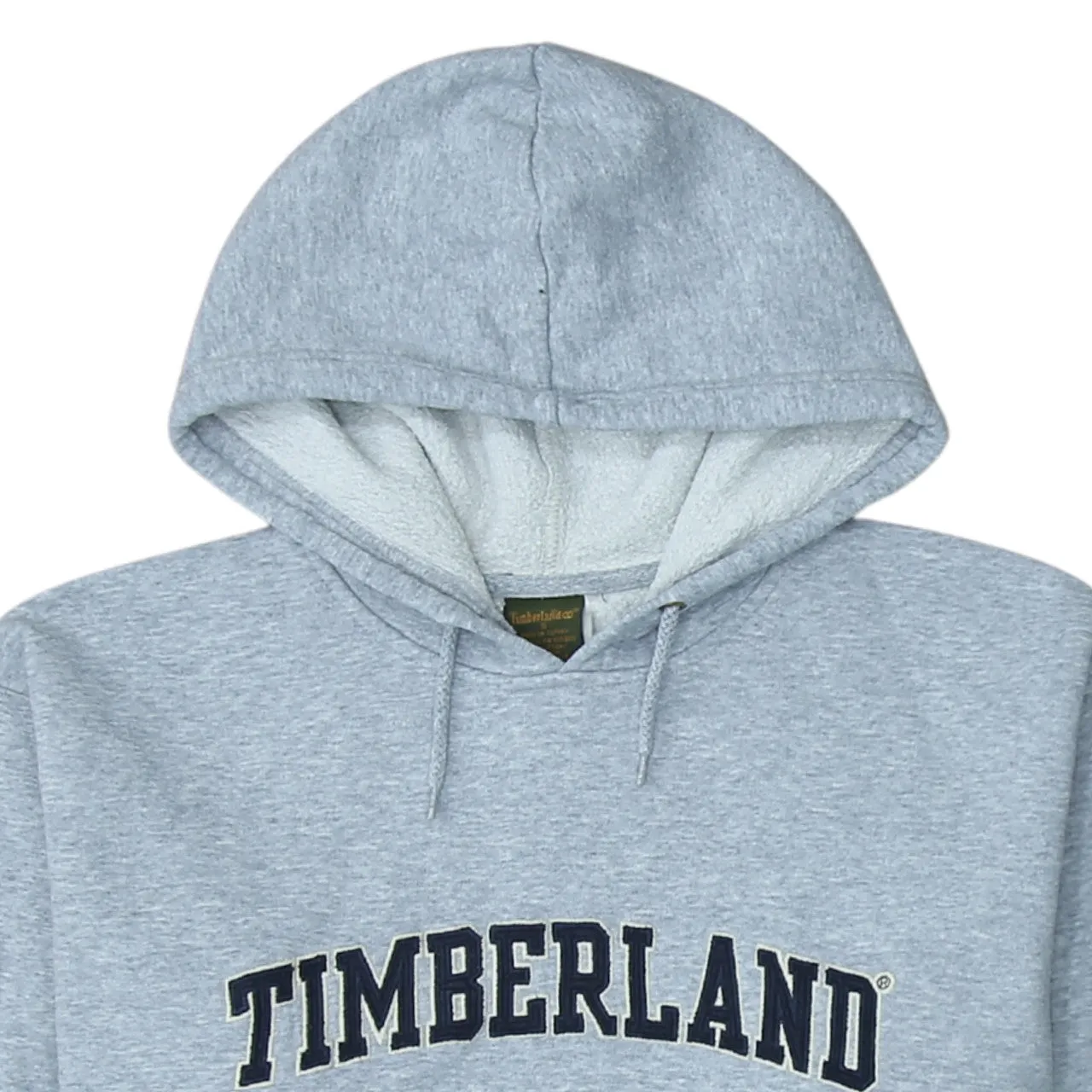 Timberland Grey Hoodie Men's Small Embroidered Logo Front Pouch Pocket Fleece Pullover sold by Vintage Club product image thumbnail 3