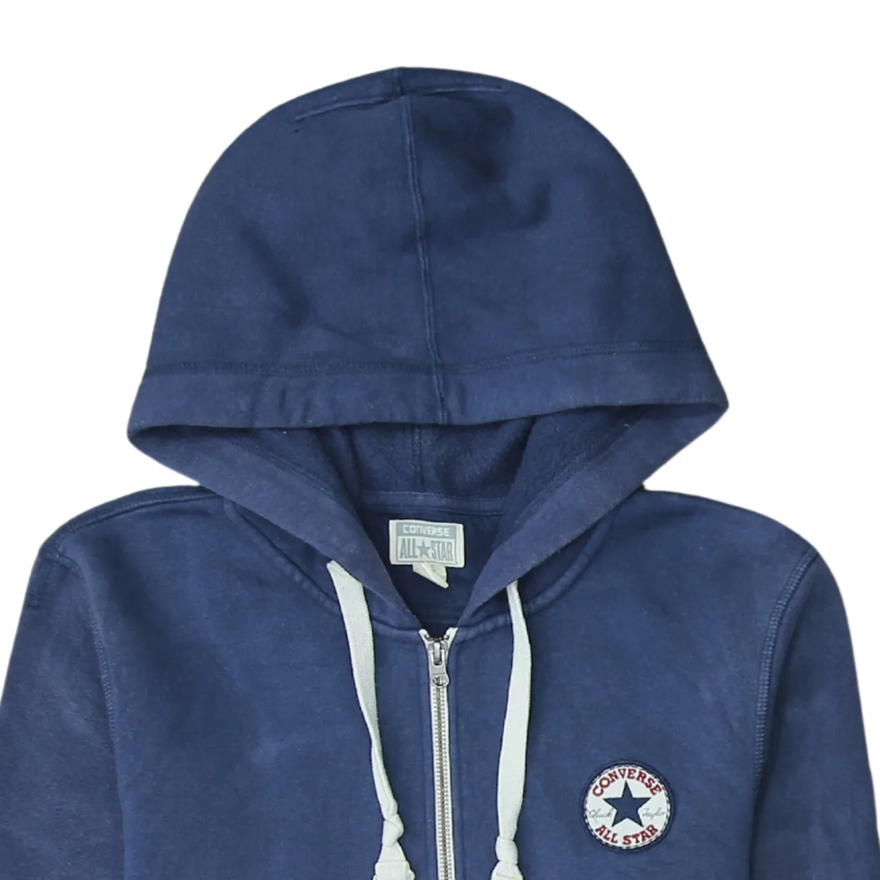 Converse All Star 90's Drawstring Pockets Full Zip Up Hoodie Large Navy Blue sold by Vintage Club product image thumbnail 3