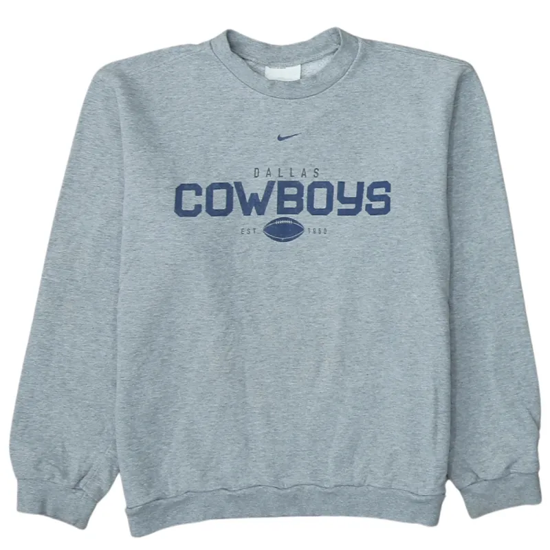 Nike 90's Center Middle Swoosh Crew Neck Sweatshirt Large Grey sold by Vintage Club