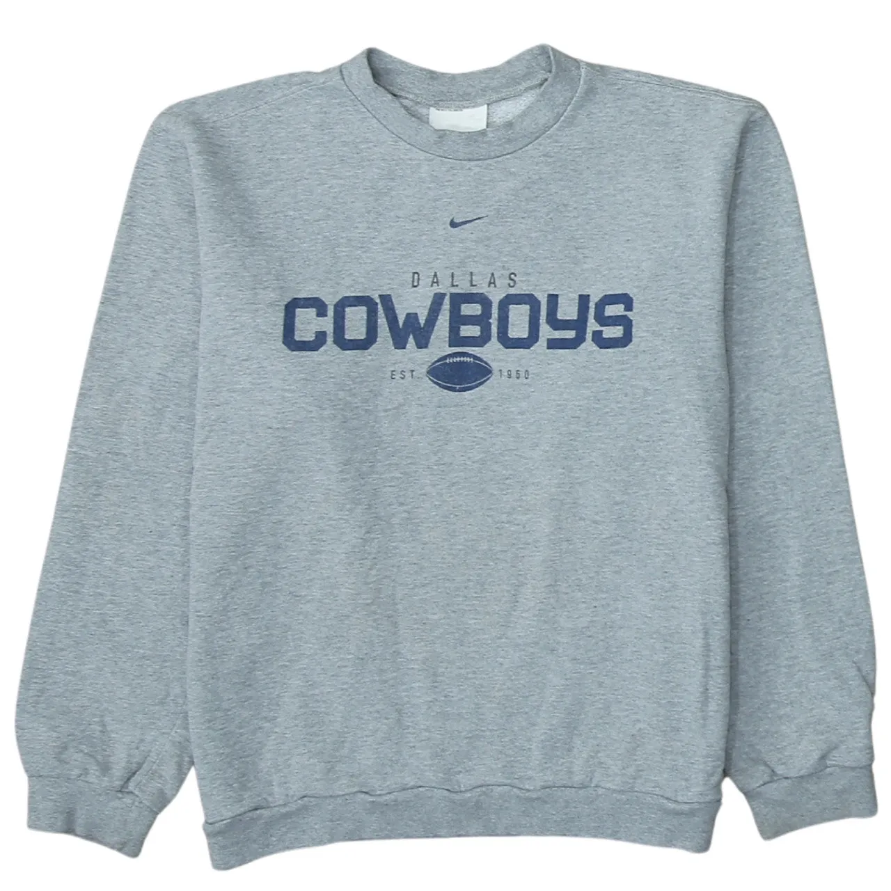 Nike 90's Center Middle Swoosh Crew Neck Sweatshirt Large Grey sold by Vintage Club