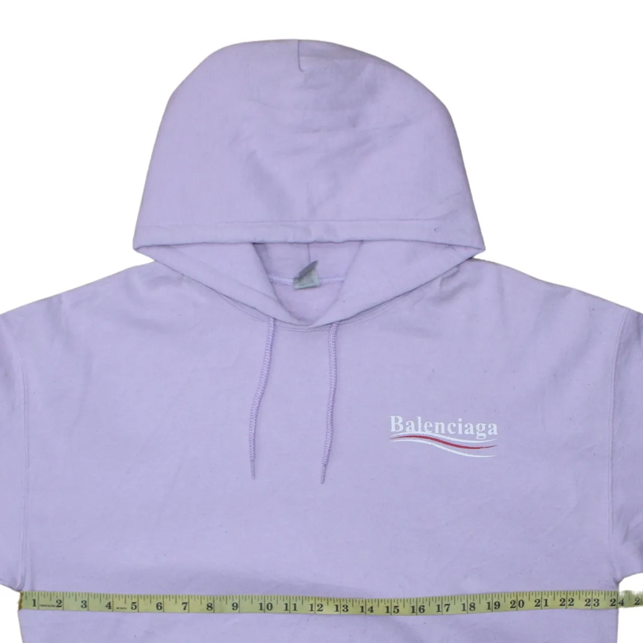 Balenciaga 90's Drawstring Pockets Pullover Hoodie Large Purple sold by Vintage Club product image thumbnail 5