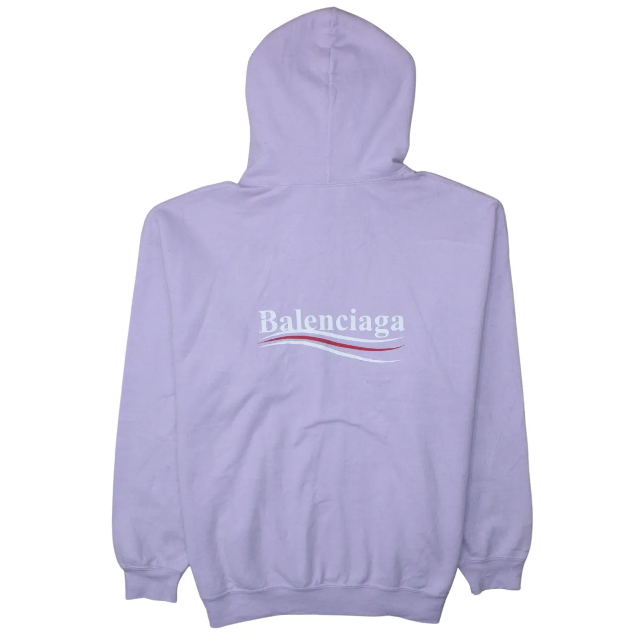 Balenciaga 90's Drawstring Pockets Pullover Hoodie Large Purple sold by Vintage Club product image thumbnail 2