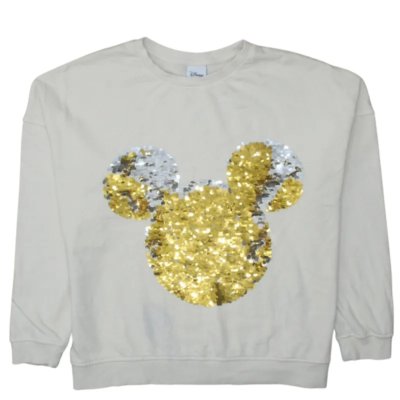 Disney 90's Mickey Mouse Crew Neck Sweatshirt XXLarge  Beige Cream sold by Vintage Club