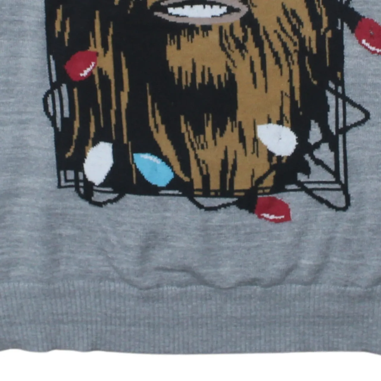 Star Wars 90's Chewie Santa Hat Ugly Christmas Crew Neck Sweatshirt XLarge Grey sold by Vintage Club product image thumbnail 4