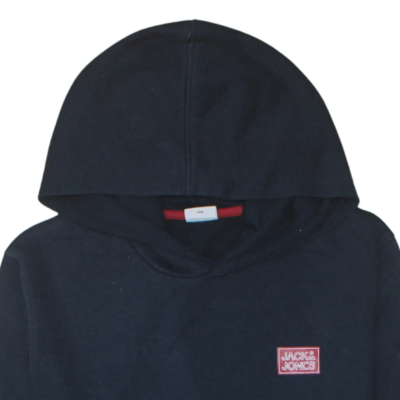 Jack&Jones Navy Blue Hoodie Men's Small Embroidered Chest Logo Pullover Sweatshirt sold by Vintage Club product image thumbnail 3