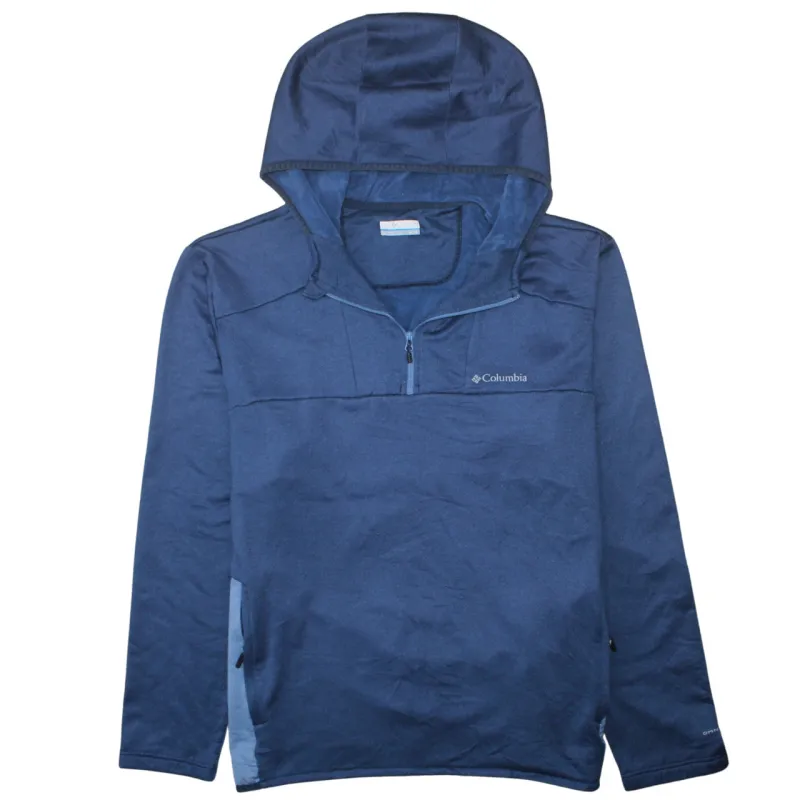 Columbia 90's Lightweight Quarter Zip Hoodie XLarge Navy Blue made by Columbia