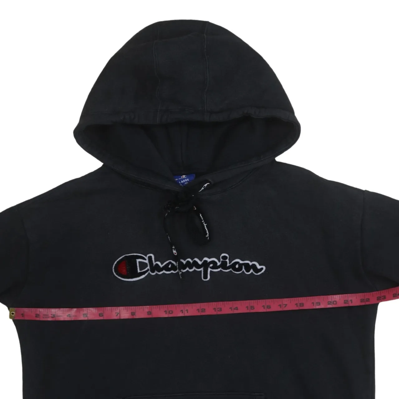 Champion 90's Spellout Pullover Hoodie Large Black sold by Vintage Club product image thumbnail 5