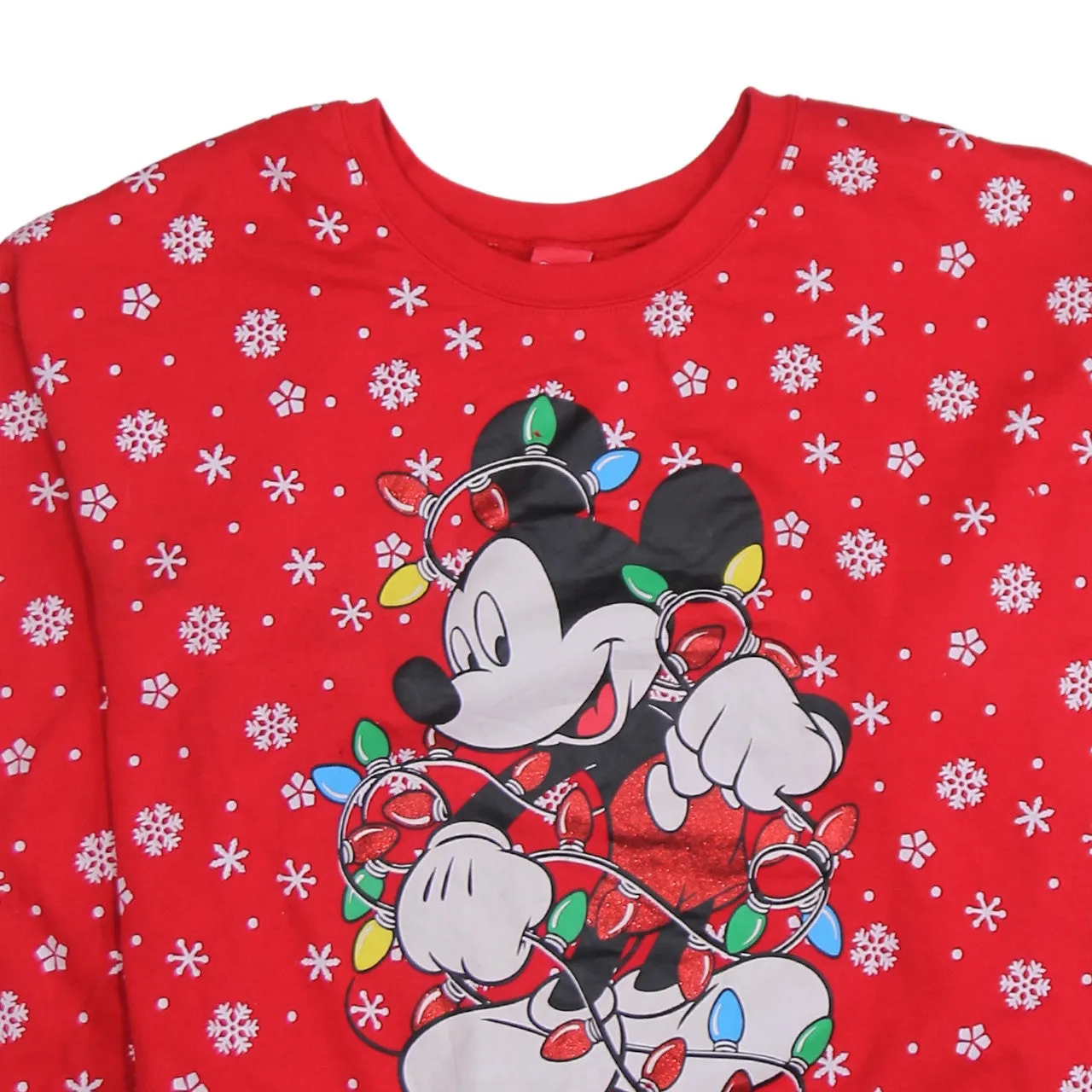Disney 90's Mickey Mouse Crew Neck Sweatshirt XXXLarge (3XL) Red sold by Vintage Club product image thumbnail 3