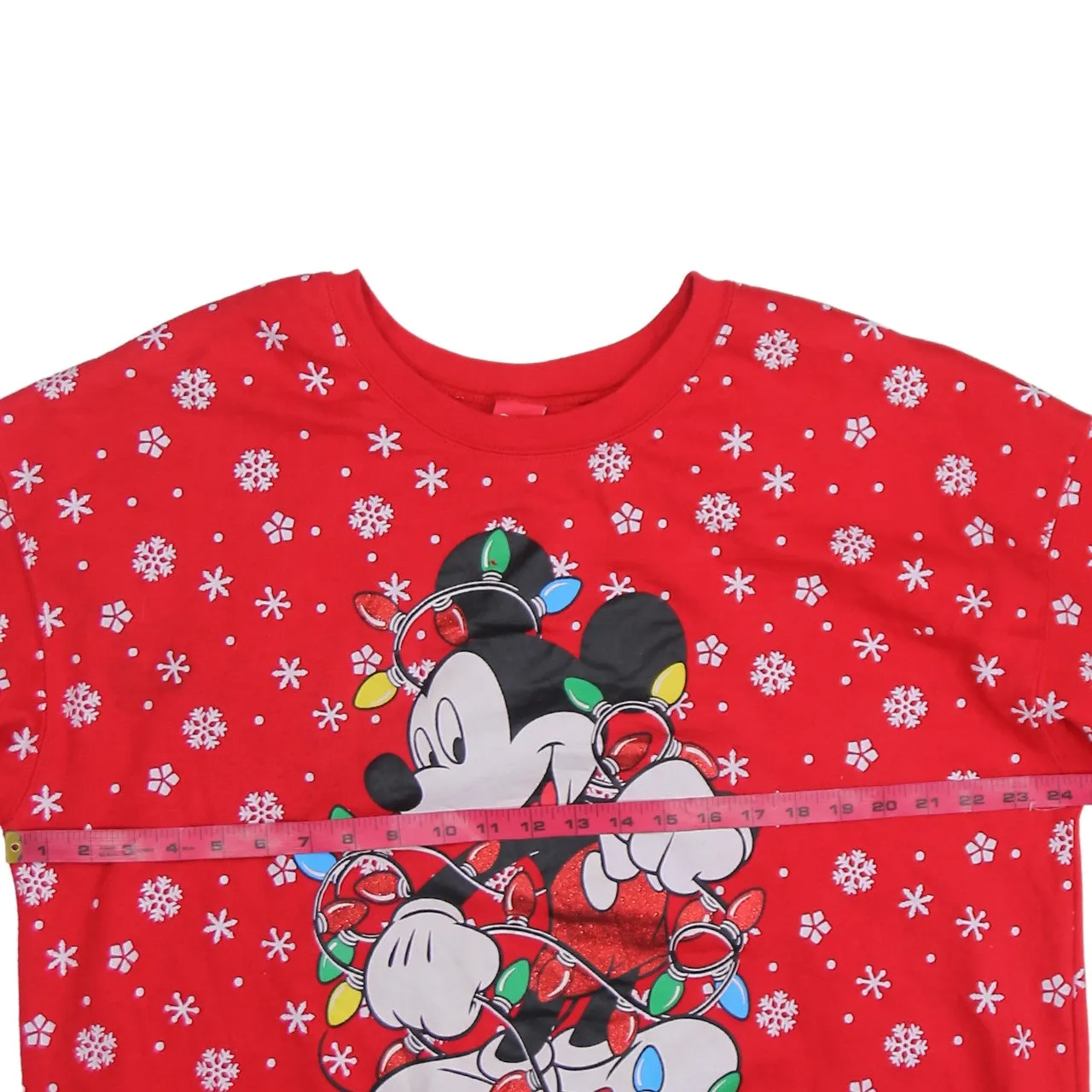 Disney 90's Mickey Mouse Crew Neck Sweatshirt XXXLarge (3XL) Red sold by Vintage Club product image thumbnail 5