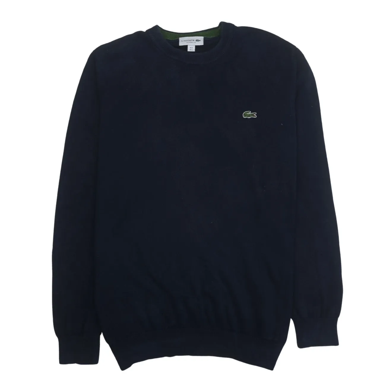 Lacoste 90's Lightweight Crew Neck Sweatshirt Large Navy Blue sold by Vintage Club