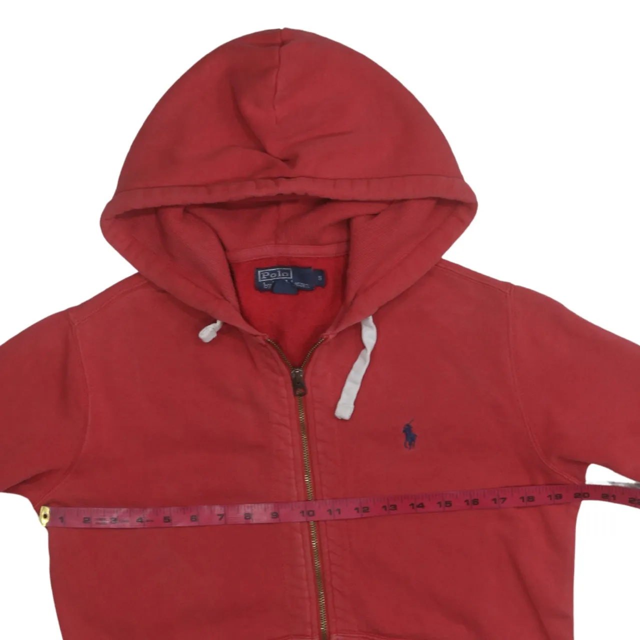Polo Ralph Lauren 90's Lightweight Full Zip Up Hoodie Small Red sold by Vintage Club product image thumbnail 5