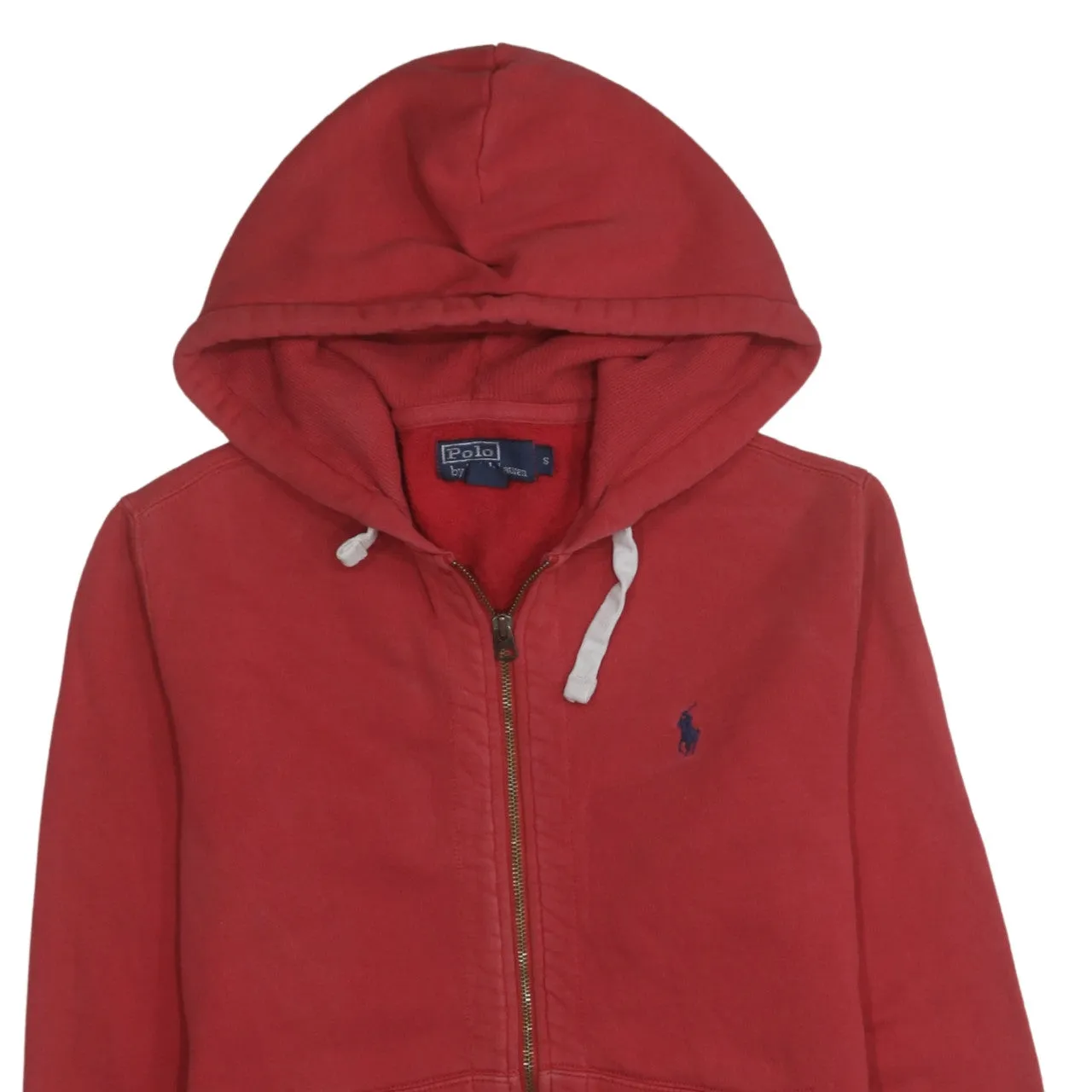 Polo Ralph Lauren 90's Lightweight Full Zip Up Hoodie Small Red sold by Vintage Club product image thumbnail 3