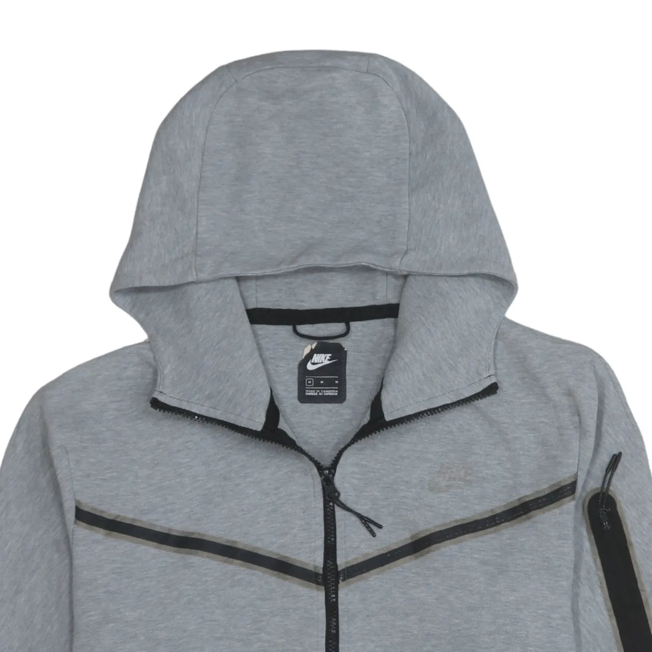Nike 90's Swoosh Full Zip Up Hoodie Medium Grey sold by Vintage Club product image thumbnail 3