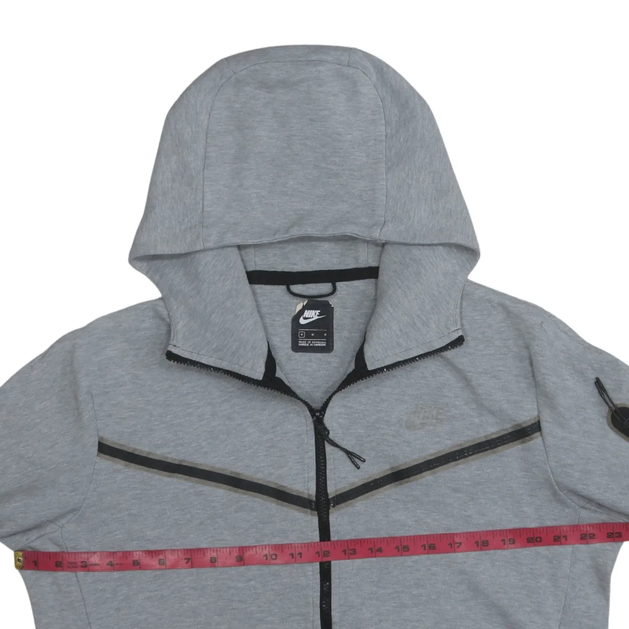 Nike 90's Swoosh Full Zip Up Hoodie Medium Grey sold by Vintage Club product image thumbnail 5