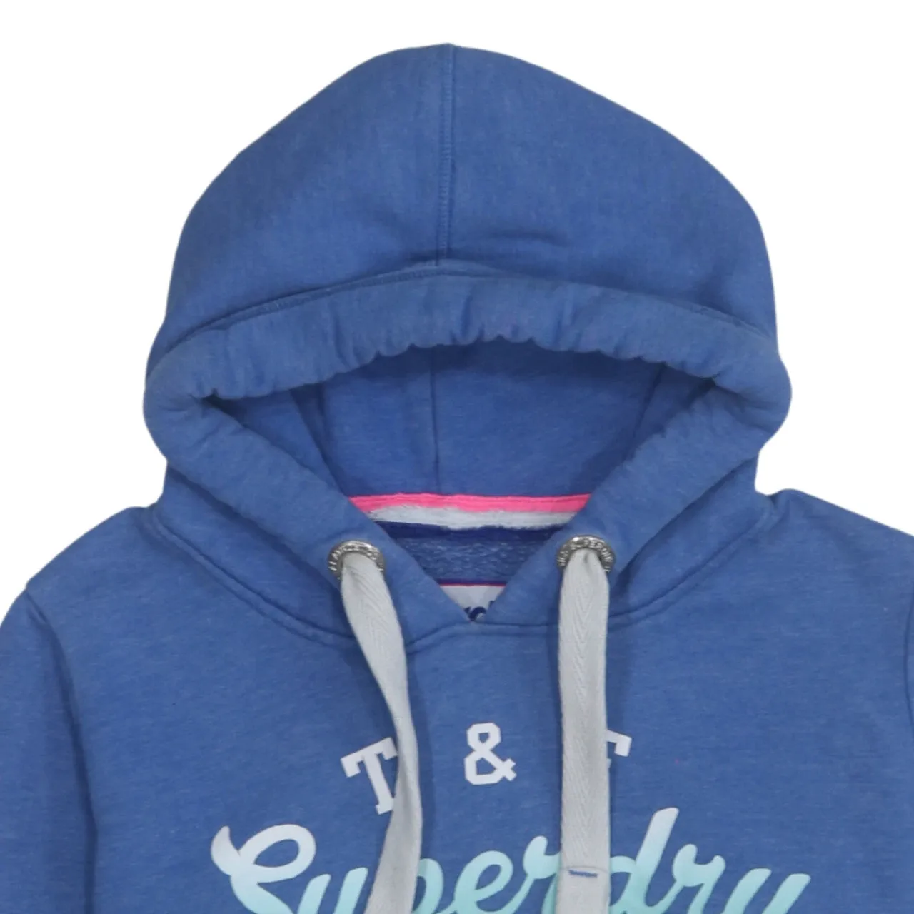 Super Dry 90's Spellout Pullover Hoodie Large Blue sold by Vintage Club product image thumbnail 3
