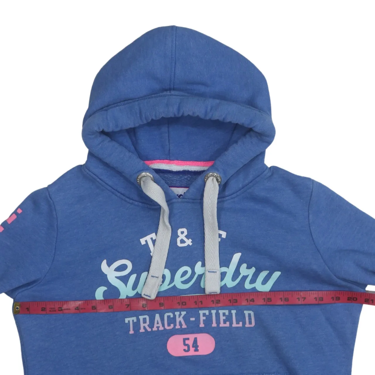 Super Dry 90's Spellout Pullover Hoodie Large Blue sold by Vintage Club product image thumbnail 5