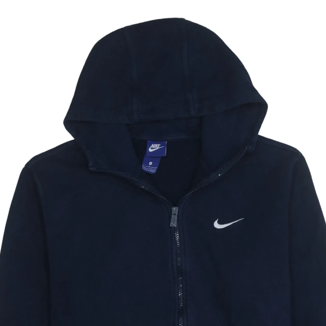 Nike 90's Swoosh Full Zip Up Hoodie Large Navy Blue sold by Vintage Club product image thumbnail 3