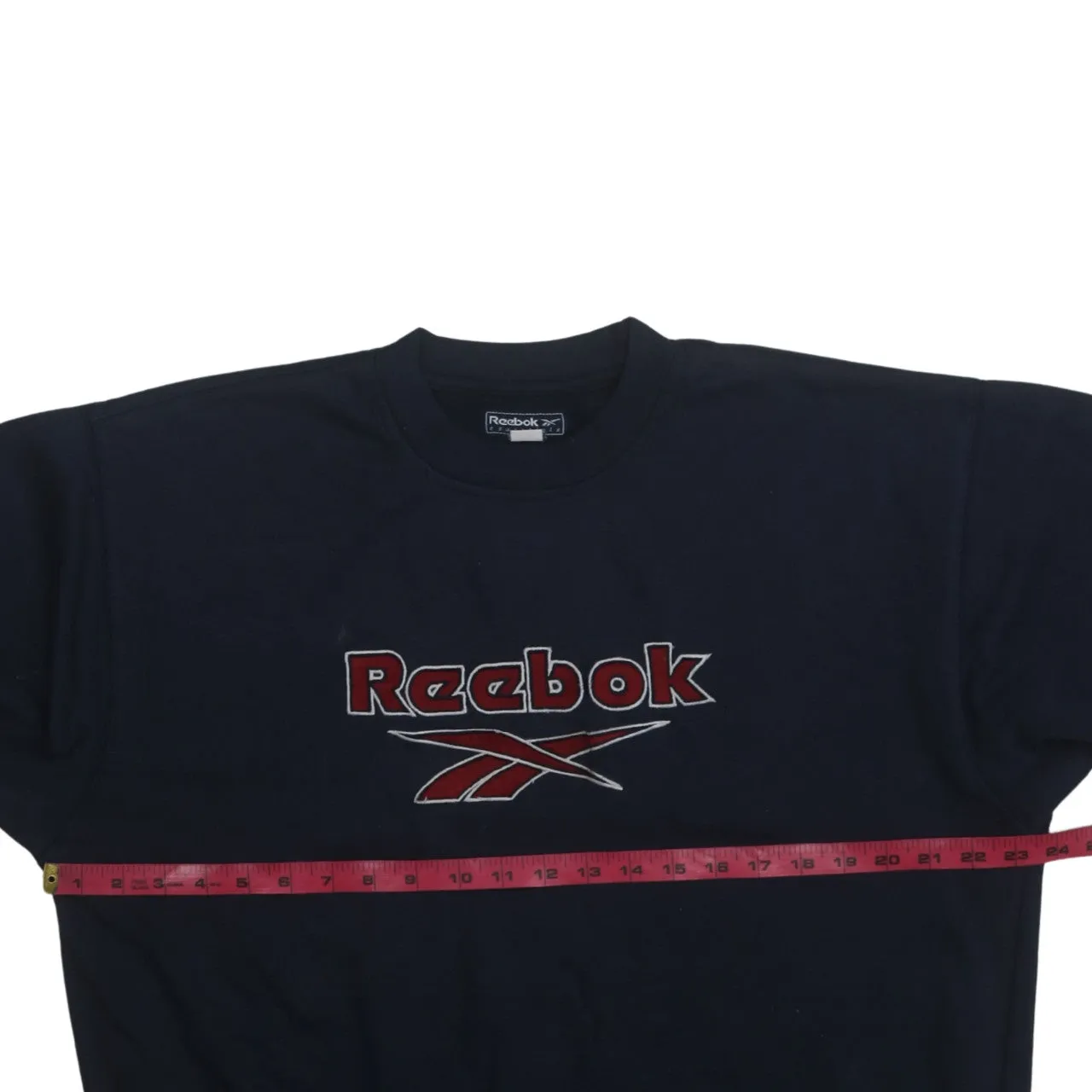 Reebok 90's Spellout Crew Neck Hoodie Medium Navy Blue sold by Vintage Club product image thumbnail 5