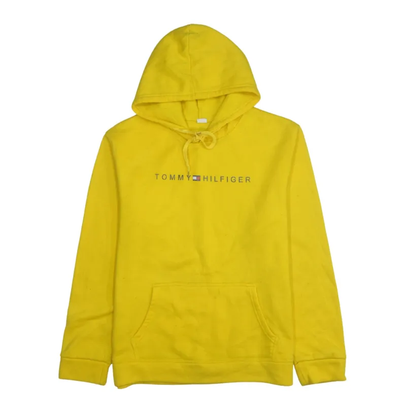 Tommy Hilfiger 90's Spellout Pullover Hoodie XXLarge (2XL) Yellow made by Tommy Hilfiger