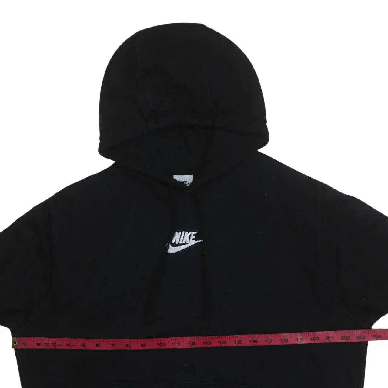 Nike 90's Center Middle Swoosh Pullover Hoodie Medium Black sold by Vintage Club product image thumbnail 5