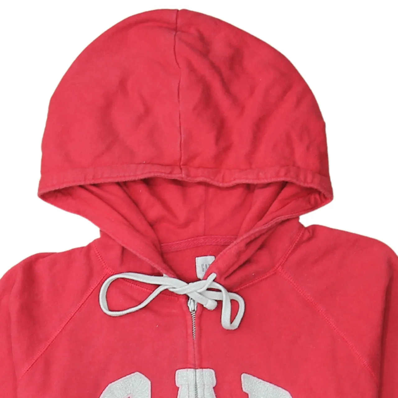 Gap Coral Red Hoodie Men's Medium Full Zip Embroidered Logo Front Pockets Sweatshirt sold by Vintage Club product image thumbnail 3
