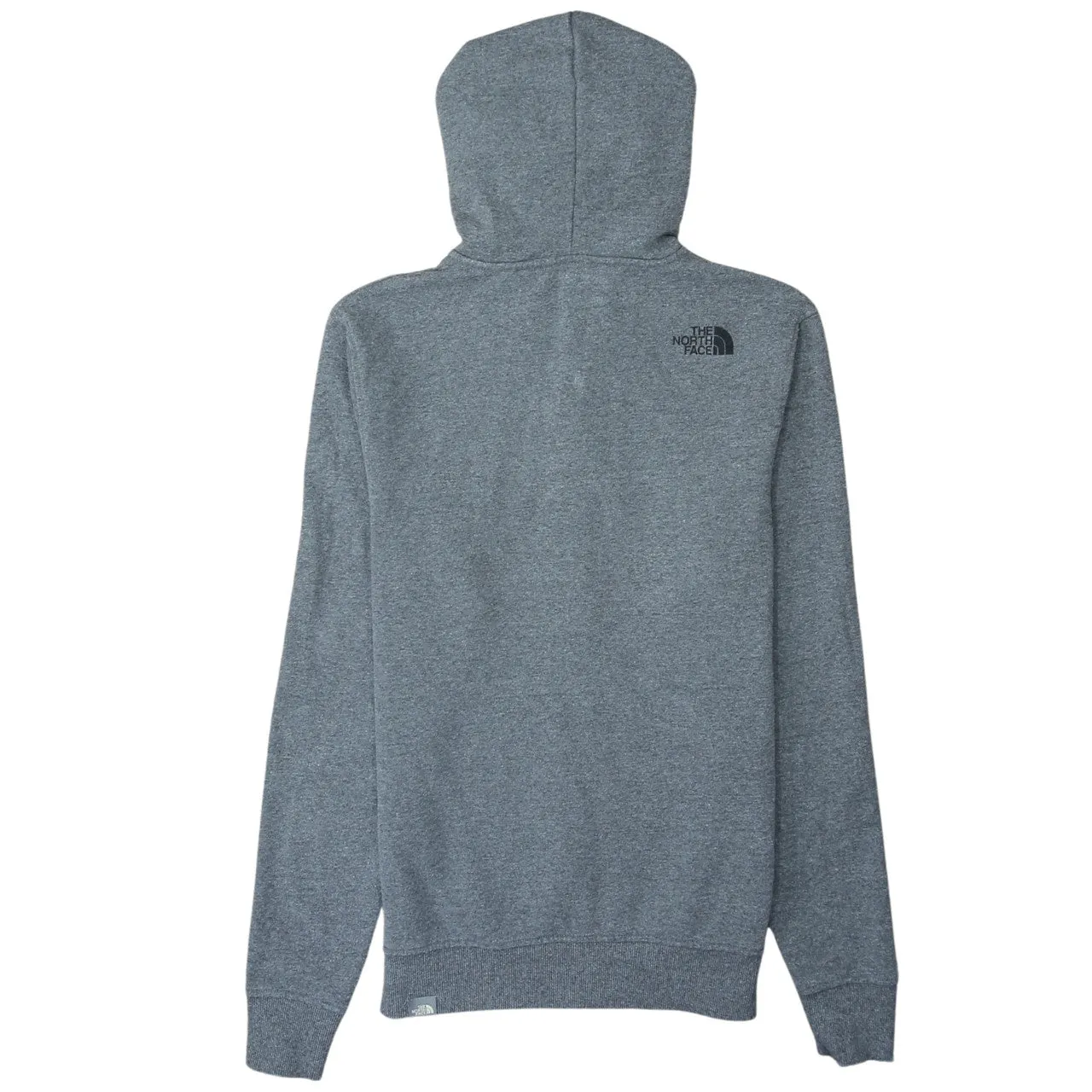 The North Face Grey Zip Hoodie Men's Small Embroidered Chest Logo Split Pocket Sweatshirt sold by Vintage Club product image thumbnail 2