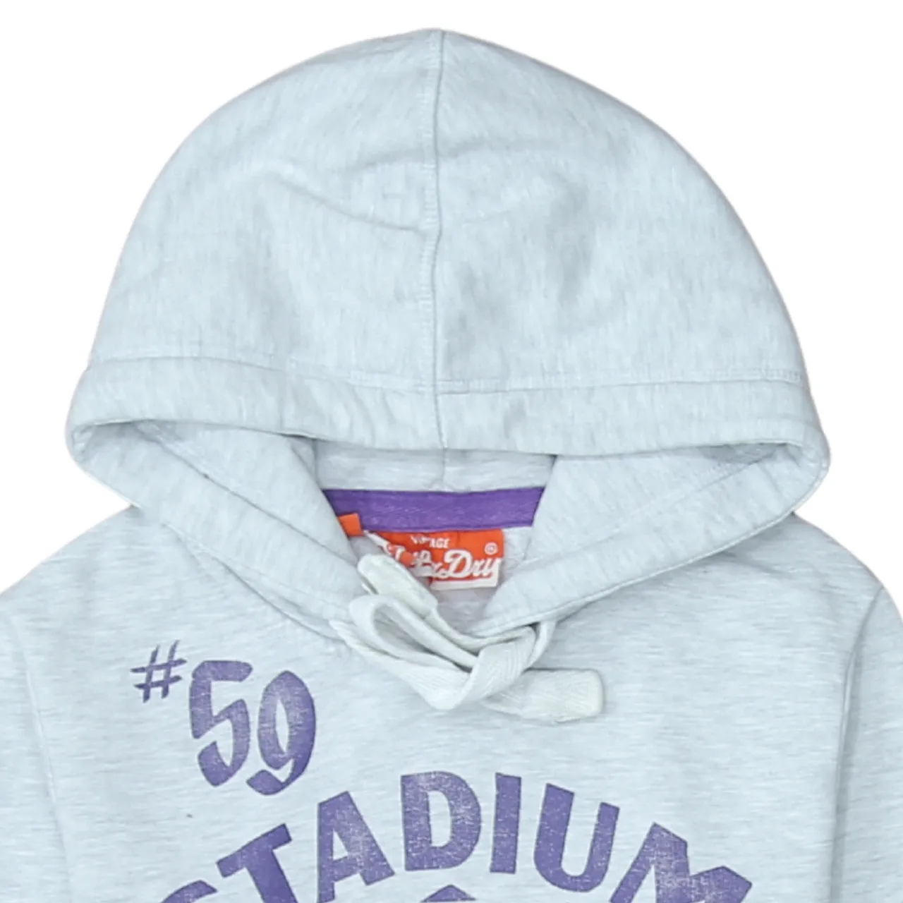 Super Dry 90's Spellout Pullover Hoodie XSmall Grey sold by Vintage Club product image thumbnail 3
